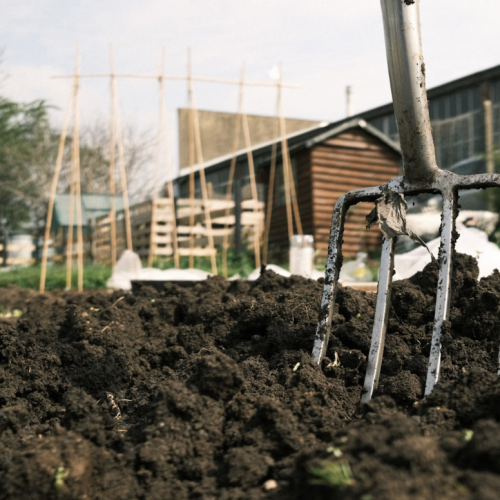 steel-garden-rake-in-soil-eco-friendly-gardening